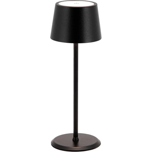 LED bordlampe, MONTE-CARLO, Securit, ledningsfri og genopladelig, sort, (1 stk.)