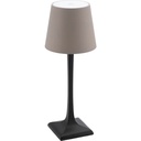 LED bordlampe, MILANO, Securit, ledningsfri og genopladelig, sort/grå-brun, (1 stk.)