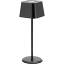 LED bordlampe, MALTA, Securit, ledningsfri og genopladelig, sort, (1 stk.)