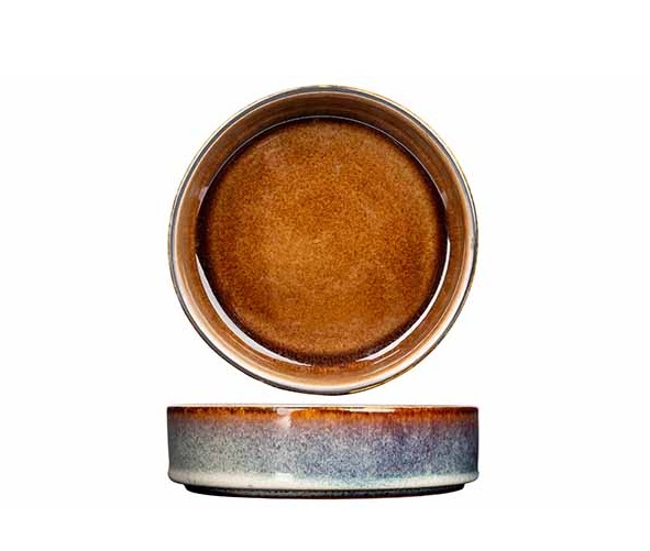 Skål, Ø15x4cm, brun, porcelæn, QUINTANA, (6 stk.)