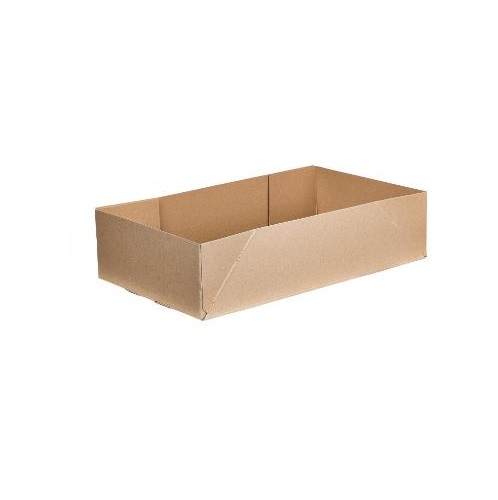 [21943] Kødkasse, bund, massiv pap, brun/brun, 10kg, 490x290x120mm, 850g/m2, (25 stk.)
