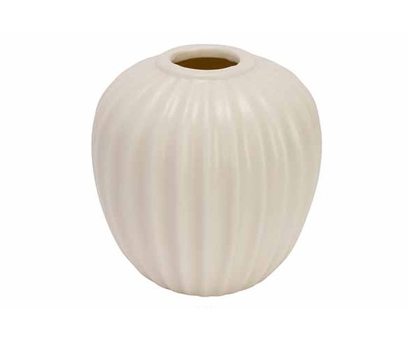 [22012] Vase, porcelæn, hvid/cream, Ø7,8x7,8x6cm, NEWPORT, (12 stk.)