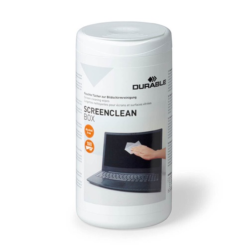 Renseservietter til skærm, Screenclean Box, DURABLE, (100 stk.)