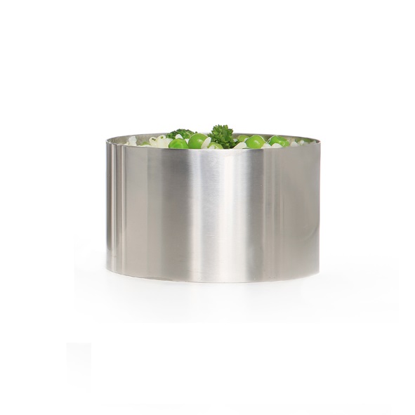 Madring til anretning, Ø9x5,5cm, rustfrit stål, INOX, (6 stk.)