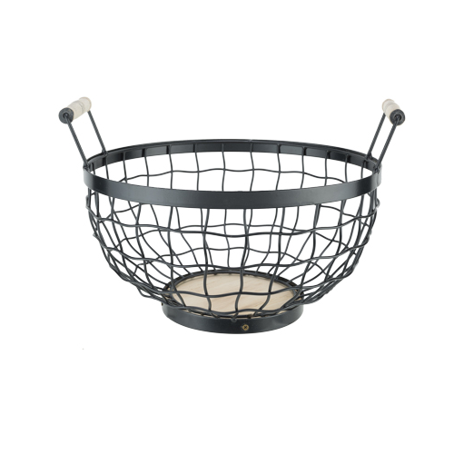 Frugtskål, Ø28x13,5cm, sort, metal, TORRE, (1 stk.)
