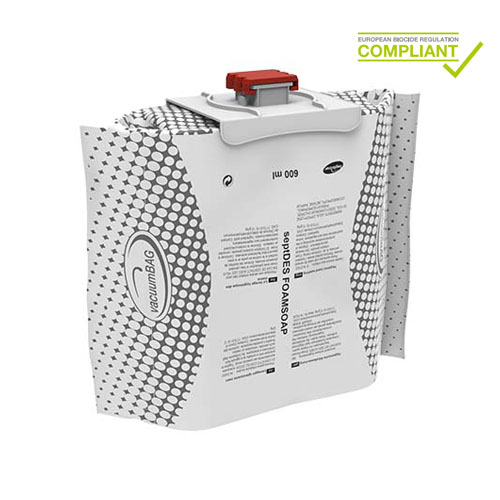 [22102] Desinficerende skumsæbe t/ XIBU Foam dispenser, GS-Tech by Hagleitner, "septDES FOAMSOAP", 600ml, uden farve, med duft, (6 stk.)