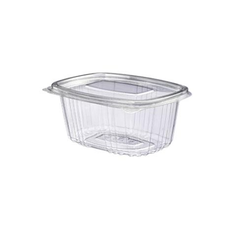Salatbæger, VNO, rekt, klar, PET, 375ml, m/låg, 132x95x60mm, V63, (600 stk.)