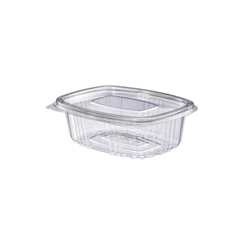 Salatbæger, VNO, rekt, klar, PET, 250ml, m/låg, 132x95x41mm, V62, (600 stk.)