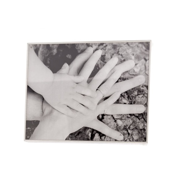 Billedramme, 21x26x4cm, billede 20x25cm, hvid, træ, CUBE, (1 stk.)