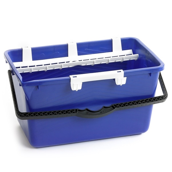 Vinduespudserspand med rist og holder, 18 liter, blå, Moerman, (1 stk.)