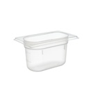 Plastkantine, 1/9 GN, 1 L, 17,6x10,8x10 cm, polypropylen, Klar, (1 stk.)