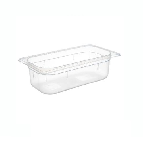 Plastkantine, 1/3 GN, 3,6 L, 32,5x17,6x10 cm, polypropylen, Klar, (1 stk.)