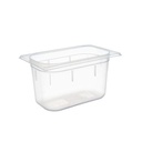 Plastkantine, 1/4 GN, 3,7 L, 26,5x16,2x15 cm, polypropylen, Klar, (1 stk.)