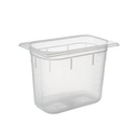 Plastkantine, 1/4 GN, 4,8 L, 26,5x16,2x20 cm, polypropylen, Klar, (1 stk.)