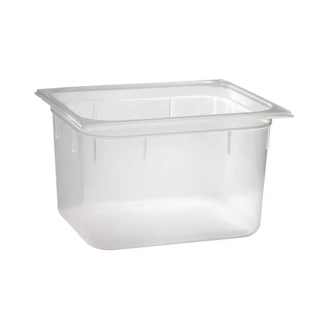 Plastkantine, 1/6 GN, 2,8 L, 17,6x16,2x20 cm, polypropylen, Klar, (1 stk.)