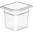 Plastkantine, Cambro, 1/6GN, 2,2L 17,6x16,2x15cm, polycarbonat, Klar, (1 stk.)