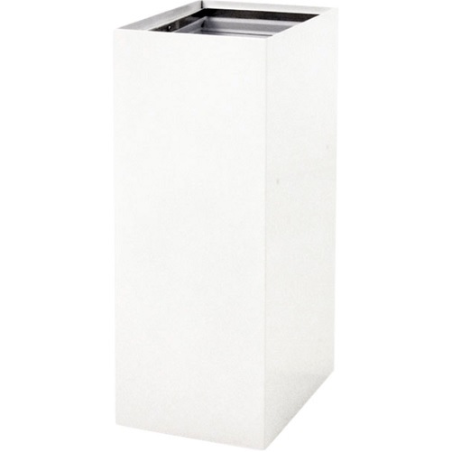 [22609] 60L affaldsspand, 26,3×33,5x70cm, modulopbygget til kildesortering, mørkegrå/hvid, pulverlakeret rustfrit stål, (1 stk.) (Hvid)