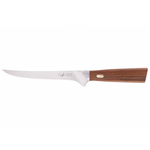 [22660] Filetkniv til fisk, 15cm, valnødshåndtag, COUTEAUX & CO, (1 stk.)