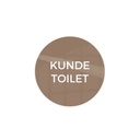Toiletskilt - Kundetoilet, Ø10 cm, aluminium, brun, Securit, (1 stk.)