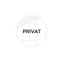 Toiletskilt - Privat, Ø10 cm, aluminium, hvid, Securit, (1 stk.)