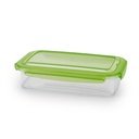 Madopbevaringsboks med låg, 1,2L, 24x15,2x6,1cm, (9 stk.)