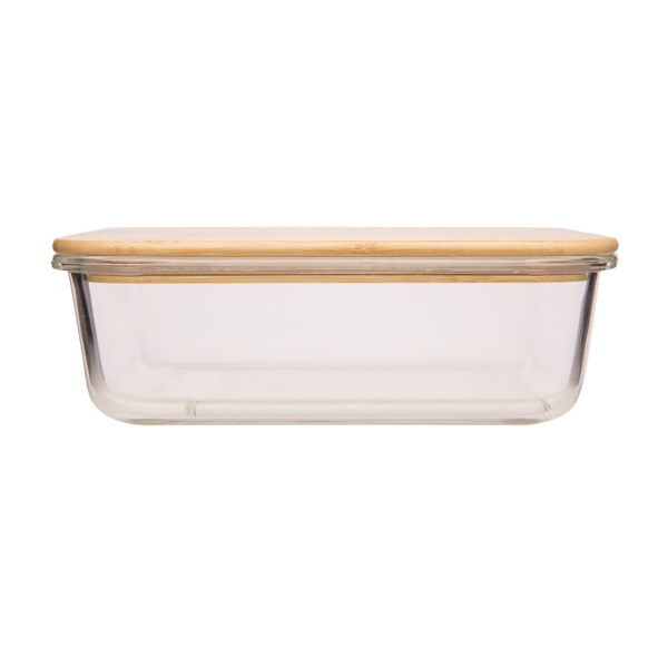 Madopbevaringsboks med bambuslåg, 1,52L, 22x16,5x6,8cm, (1 stk.)
