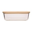 Madopbevaringsboks med bambuslåg, 1,52L, 22x16,5x6,8cm, (1 stk.)