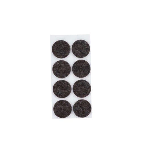 [22935] Filtpuder til stole, selvklæbende, Ø2,6cm, sort, (8 stk.)