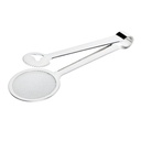 Fritureske med tang, 22cm, metal, (1 stk.)