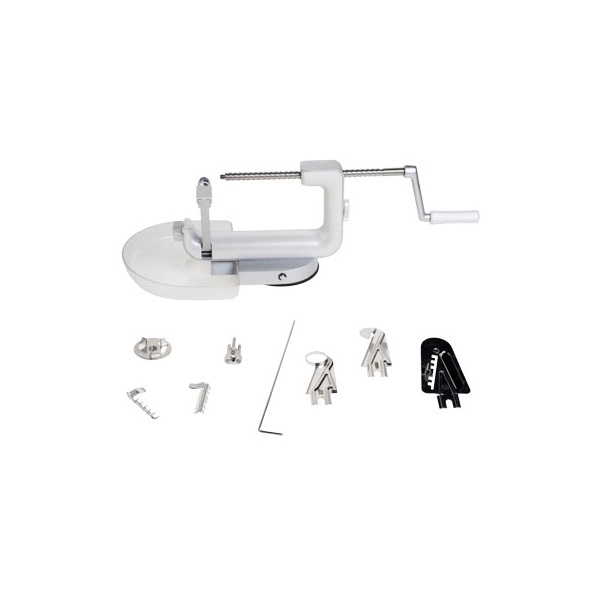 Spiralizer, multifunktionel, hvid, rustfrit stål, (1 stk.)