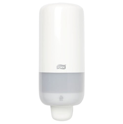 Sæbe- & spritdispenser, S4, 10,5x11,3x28,6 cm, hvid, plast, Tork 561500, (1 Stk.)