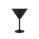 Martiniglas, 35cl, sølv/sort, metal, (6 stk.)