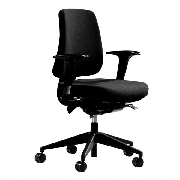 [23149] Ergonomisk kontorstol, Canadian Ergo 01, sort, (1 stk.)