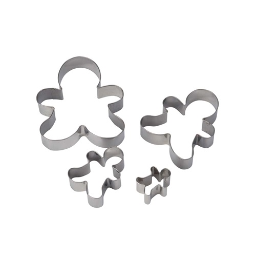 Udstikkersæt til kagemand, 3,7-10,8x2,5cm, (sæt á 4 stk.)
