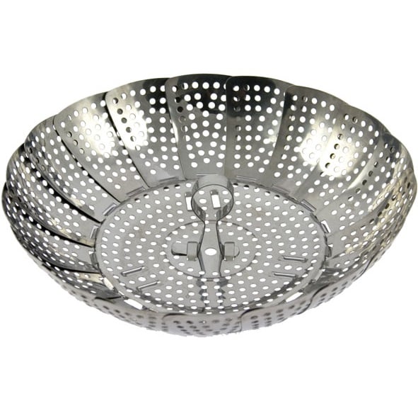 Dampindsats til gryde, grøntsagsdamper, Ø23cm, rustfrit stål, (1 stk.)