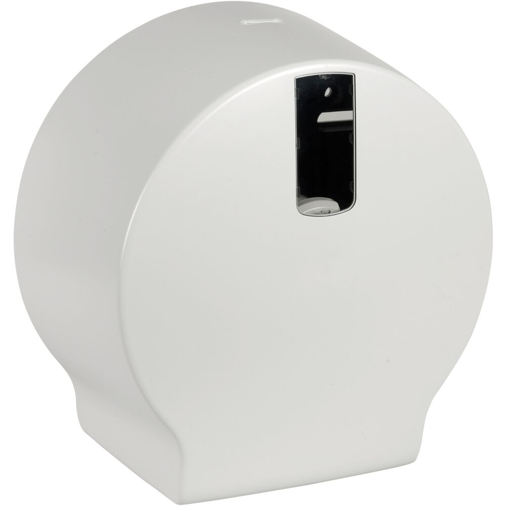 Papirdispenser t/ Mini jumboruller, Classic Recycled, 12x26x26cm, Ø20cm, hvid, med restrullefunktion, (1 stk.)