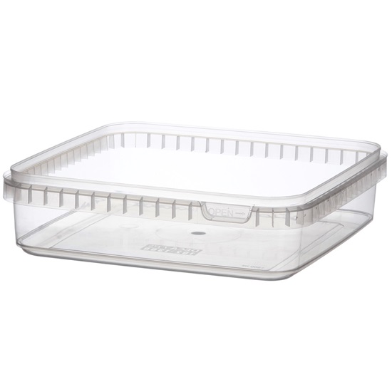 [23196] Condibøtte, fryseegnet, GS-Basic, 19,2x19,2x5,1cm, 1300 ml, klar, CPP, 1-rums, tilhørende 23198, (12 stk.)
