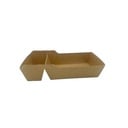 Pommes Frites Bakke, 2-rums, 19/16x10,5/8,5x4,5/3,5cm, pap/PE, brun, (480 stk.)