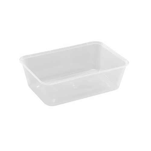 Plastbakke, Nudelbakke, 17,5x12x5,2cm, 750 ml, til microovn, PP, klar, (500 stk.)
