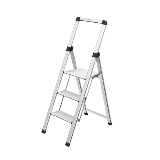 Trappestige, 3-trin, aluminium, (1 stk.)