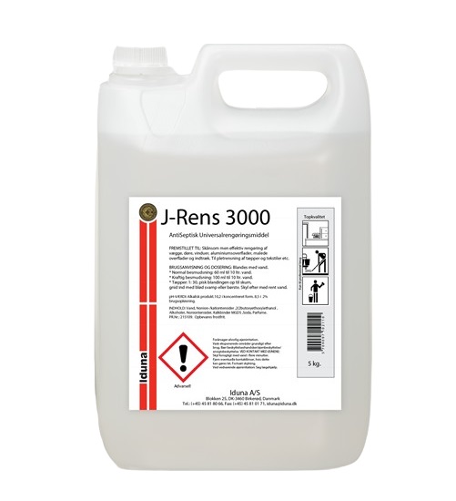 [23398] Universalrengøringsmiddel, J-Rens 3000, 5 l, Iduna, (1 stk.)