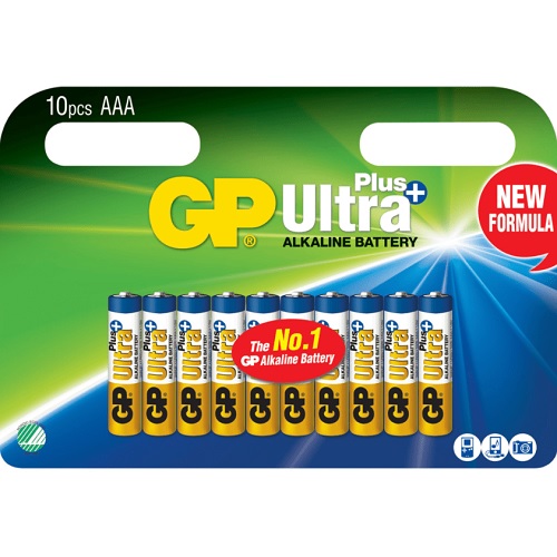 Batteri, GP Ultra Plus, Alkaline, AAA, 1,5V, (10 stk.)