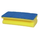 Skuresvamp, 15x7cm, blå, nylon/polyester/polyether, medium skureeffekt, (10 stk.)