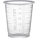 Medicinbæger, PP, Eco, 4,2cm, Ø3,8cm, 30 ml, transparent, med graduering, (4800 stk.)