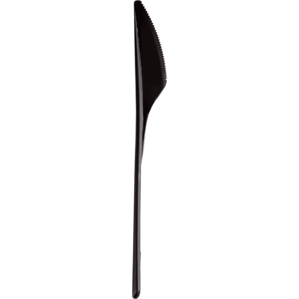 Flergangskniv, høj kvalitet, 18cm, grå, genanvendelig PP, (50 stk.)
