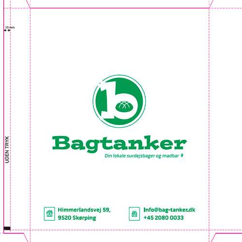 Bagtanker brødpose, Ny, 300x355mm, 40 g/m² brun, (500 stk.)