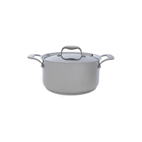 Gryde med låg, Ø22cm, 4,2L, rustfrit stål, alle varmeplader, (1 stk.)