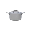 Gryde med låg, Ø22cm, 4,2L, rustfrit stål, alle varmeplader, (1 stk.)