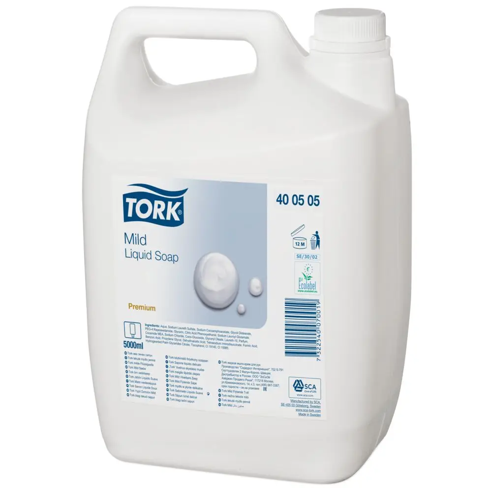 [27816] Sæbe, Premium, 5L, mild duft, flydende, 400505, Tork, (1 stk.)