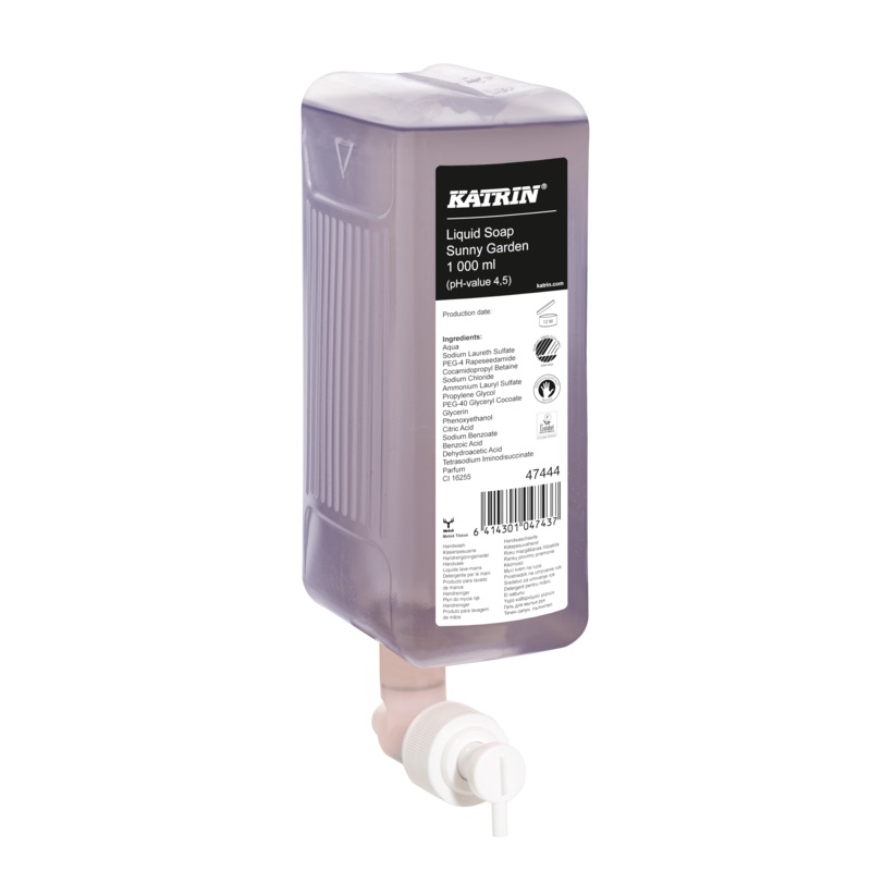 Håndsæbe, Katrin, flydende, Sunny Garden, 1L, 47444, (1 stk.)